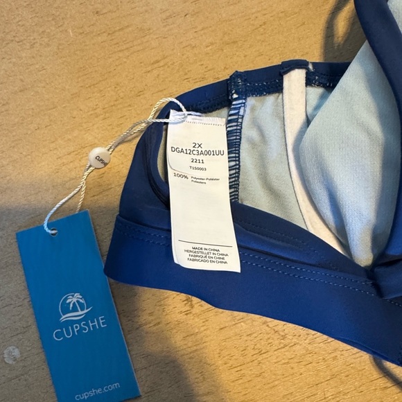 Cupshe Navy and White Halter Bikini - Picture 5 of 6